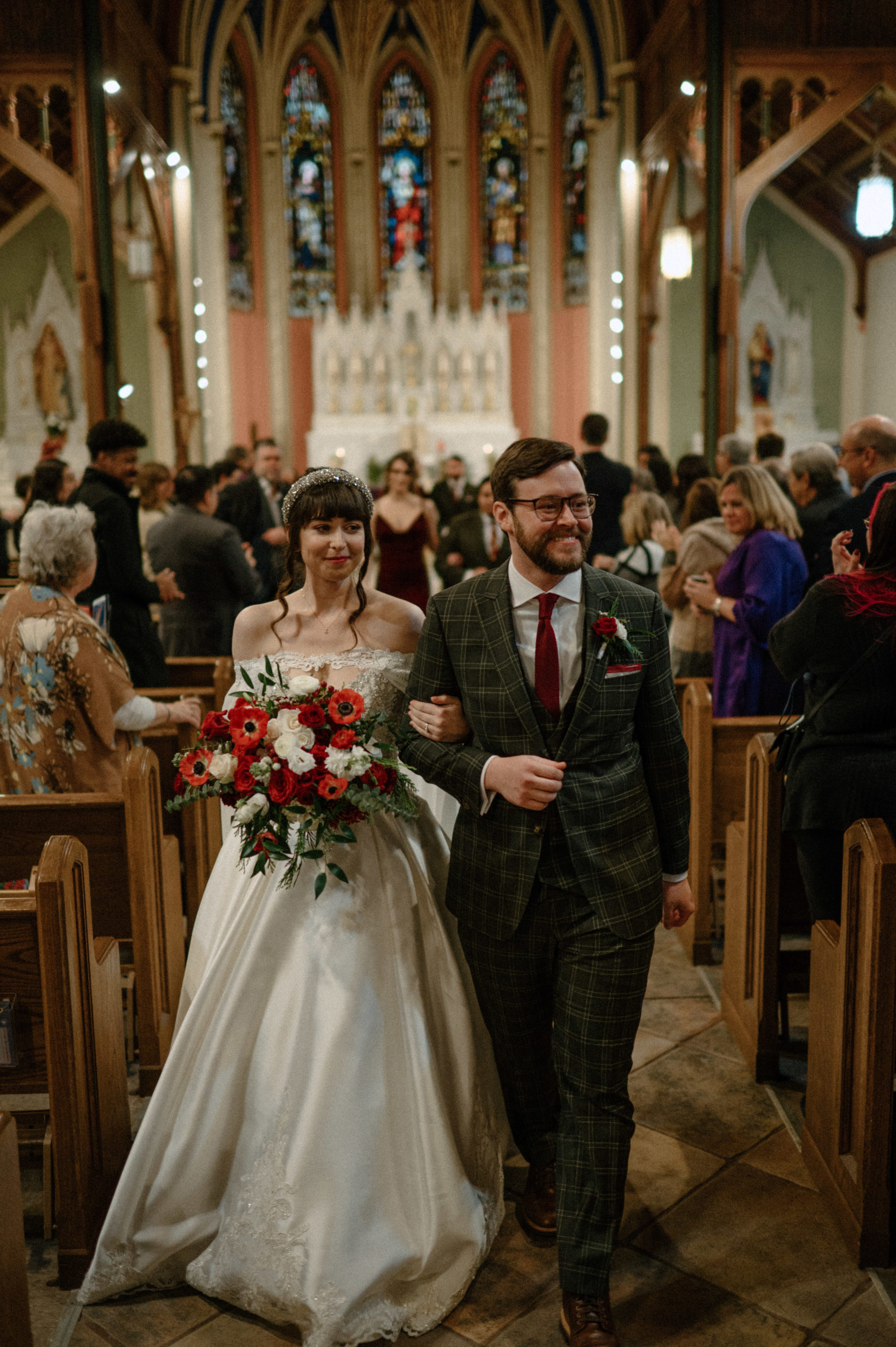 An intimate wedding at The Abbey in Peekskill New York.