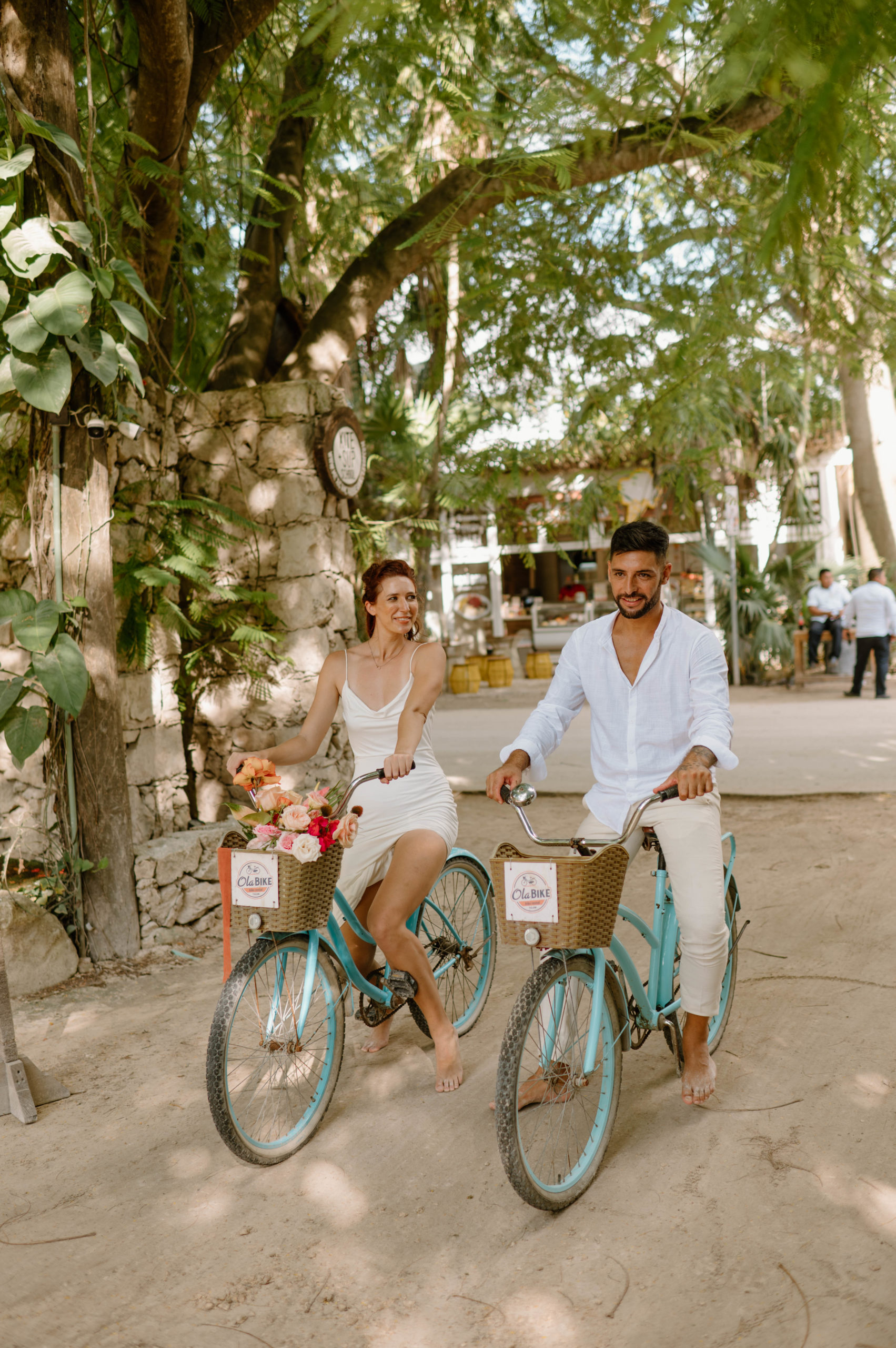 A beachfront Caribbean elopement in Tulum Mexico at Ahau Tulum.